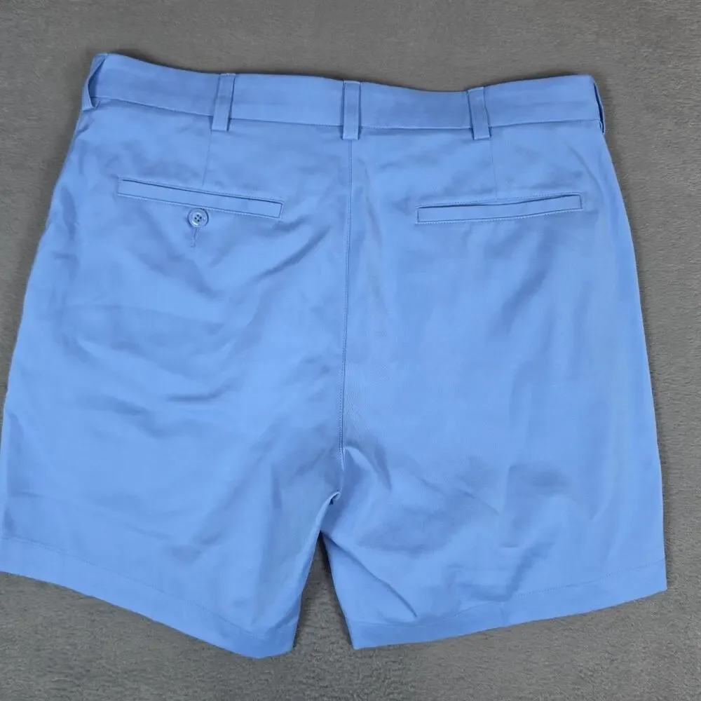 Roundtree & Yorke Performance Golf Shorts Men's Size 34 Blue Stretch Lightweight
